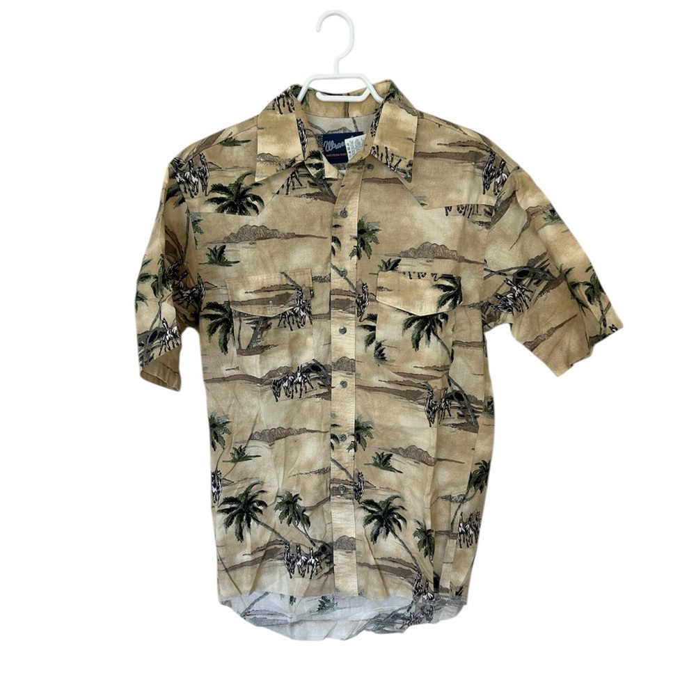 Wrangler Western Shirts Short Sleeve Size M